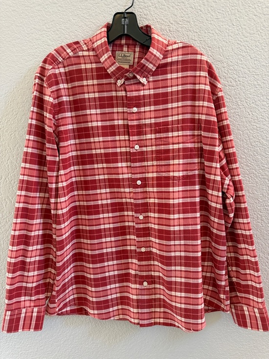L.L. Bean Other - L.L.Bean Men’s Red White Plaid Traditional Fit Button Down Shirt Size M